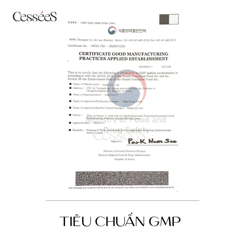 Chứng nhận GMP