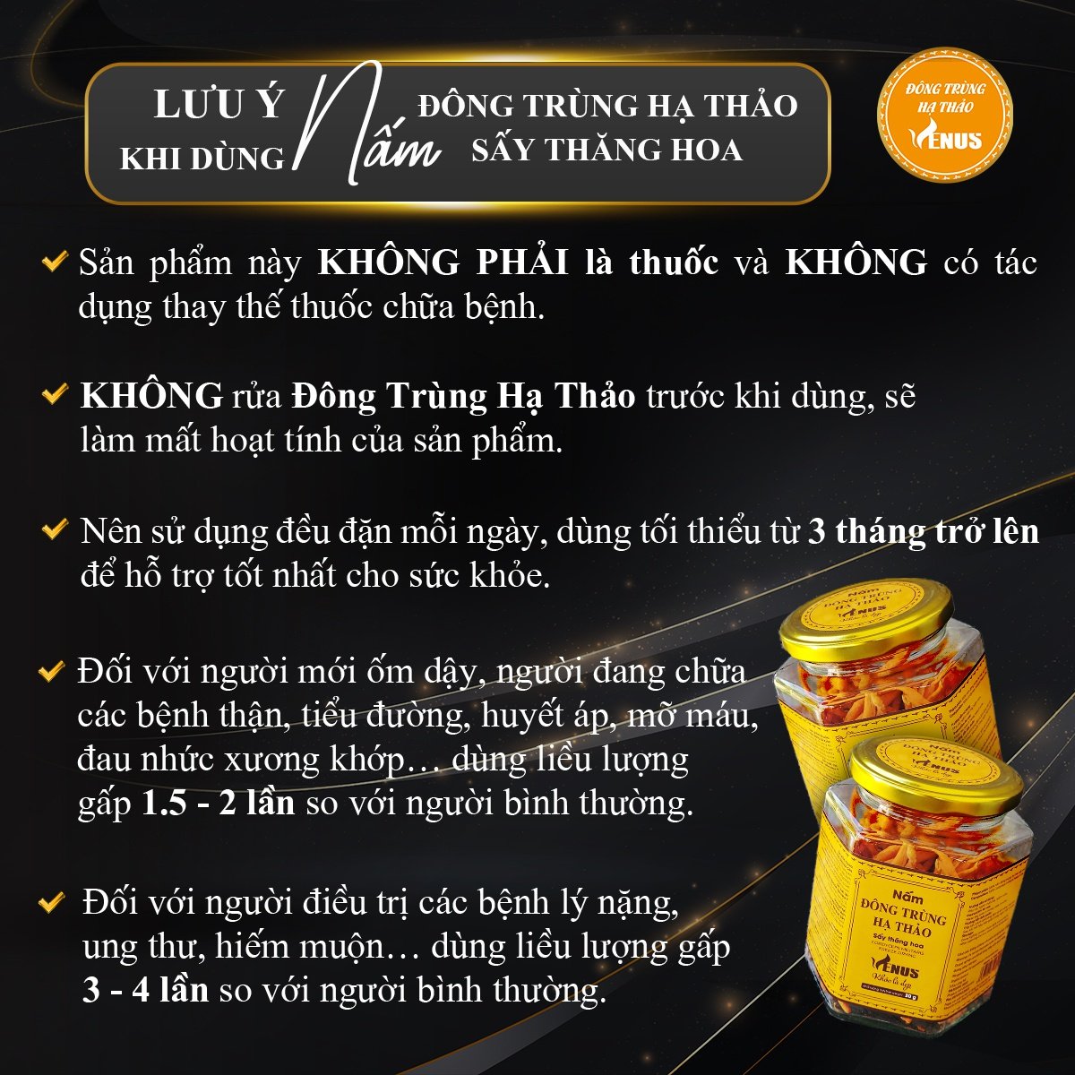 Nấm đông trùng hạ thảo Venus sấy thăng hoa 20g - Khỏe là đẹp, tăng đề kháng, hỗ trợ sức khỏe sinh lý cho cả nam và nữ, chống suy nhược ung-ha-thao-say-kho-thang-hoa-co-tac-dung-la-gi-venus-khoe-la-dep__29__836e5bfb0a034beda3ad9b7d7a2b1f4a